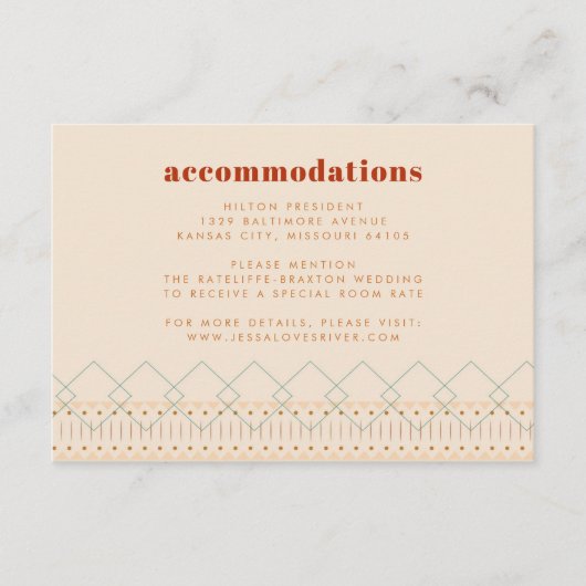 Boho Southwestern Enclosure Card Informatiekaartje (Voorkant)