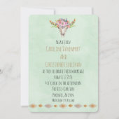 Boho Southwestern Koe Skull Wedding Invite Kaart (Voorkant)