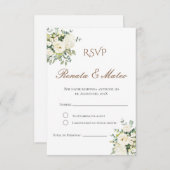 Boho Spaans Bruiloft RSVP Kaart (Voorkant / Achterkant)