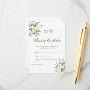 Boho Spaans Bruiloft RSVP Kaart