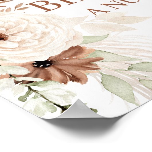 Boho Spaans Bruiloft Welkomstbord Poster (Hoek)