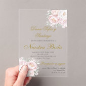 Boho Spaanse bruiloft acryl uitnodiging (Insitu (Draagbaar))