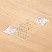 Boho Spaanse bruiloft acryl uitnodiging (Laagn)