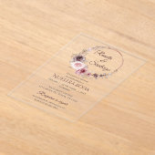 Boho Spaanse bruiloft acryl uitnodiging (Laagn)