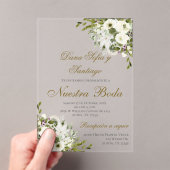 Boho Spaanse bruiloft acryl uitnodiging (Insitu (Draagbaar))