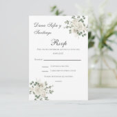 Boho Spaanse Bruiloft RSVP kaart (Staand voorkant)