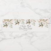 Boho Spaanse bruiloft Waterfles Etiket (Enkel label)