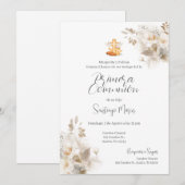 Boho Spaanse Eerste Heilige Communie Kaart (Voorkant / Achterkant)