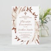 Boho Spaanse Eerste Heilige Communie Kaart (Staand voorkant)