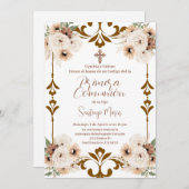 Boho Spaanse Eerste Heilige Communie Kaart (Voorkant / Achterkant)