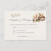 Boho Spaanse Huwelijk RSVP Kaart (Voorkant)