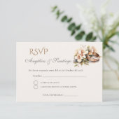 Boho Spaanse Huwelijk RSVP Kaart (Staand voorkant)