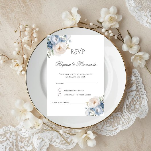 Boho Spaanse Huwelijk RSVP Kaart