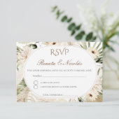 Boho Spaanse Huwelijk RSVP Kaart (Staand voorkant)