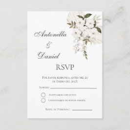 Boho Spaanse Huwelijk RSVP Kaart