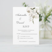 Boho Spaanse Huwelijk RSVP Kaart (Staand voorkant)
