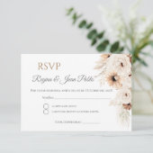 Boho Spaanse Huwelijk RSVP Kaart (Staand voorkant)