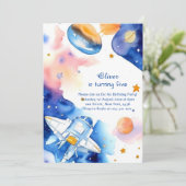 Boho Space Kids Verjaardag Kaart (Staand voorkant)