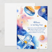 Boho Space Kids Verjaardag Kaart (Voorkant / Achterkant)