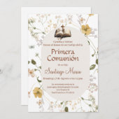 Boho Spanish First Holy Communion Kaart (Voorkant / Achterkant)