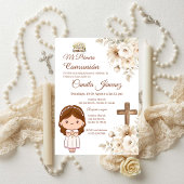 Boho Spanish First Holy Communion Kaart