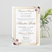 Boho Spanish Wedding Invitation Kaart (Staand voorkant)