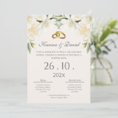 Boho Spanish Wedding Invitation Kaart (Staand voorkant)