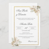 Boho Spanish Wedding Invitation Kaart (Voorkant / Achterkant)