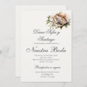 Boho Spanish Wedding Invitation Kaart (Voorkant / Achterkant)