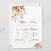 Boho Spanish Wedding Invitation Kaart (Voorkant)
