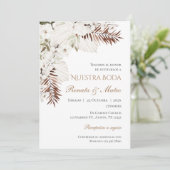 Boho Spanish Wedding Invitation Kaart (Staand voorkant)