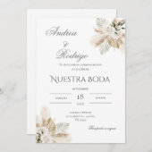Boho Spanish Wedding Invitation Kaart (Voorkant / Achterkant)