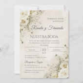 Boho Spanish Wedding Invitation Kaart (Voorkant)