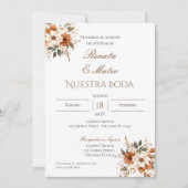 Boho Spanish Wedding Invitation Kaart (Voorkant)