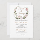 Boho Spanish Wedding Invitation Kaart (Voorkant)