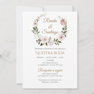 Boho Spanish Wedding Invitation Kaart