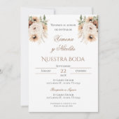 Boho Spanish Wedding Invitation Kaart (Voorkant)