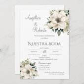 Boho Spanish Wedding Invitation Kaart (Voorkant / Achterkant)