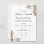 Boho Spanish Wedding Invitation Kaart (Voorkant)