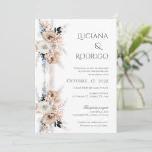 Boho Spanish Wedding Invitation Kaart