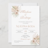 Boho Spanish Wedding Invitation Kaart (Voorkant)