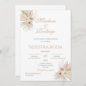 Boho Spanish Wedding Invitation Kaart (Voorkant / Achterkant)