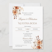 Boho Spanish Wedding Invitation Kaart (Voorkant)