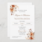 Boho Spanish Wedding Invitation Kaart (Voorkant / Achterkant)