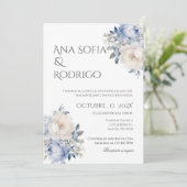 Boho Spanish Wedding Invitation Kaart (Staand voorkant)