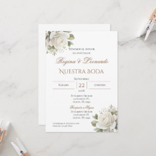 Boho Spanish Wedding Invitation Kaart