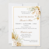 Boho Spanish Wedding Invitation Kaart (Voorkant)