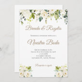 Boho Spanish Wedding Invitation Kaart (Voorkant / Achterkant)
