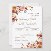 Boho Spanish Wedding Invitation Kaart (Voorkant)