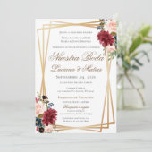 Boho Spanish Wedding Invitation Kaart (Staand voorkant)